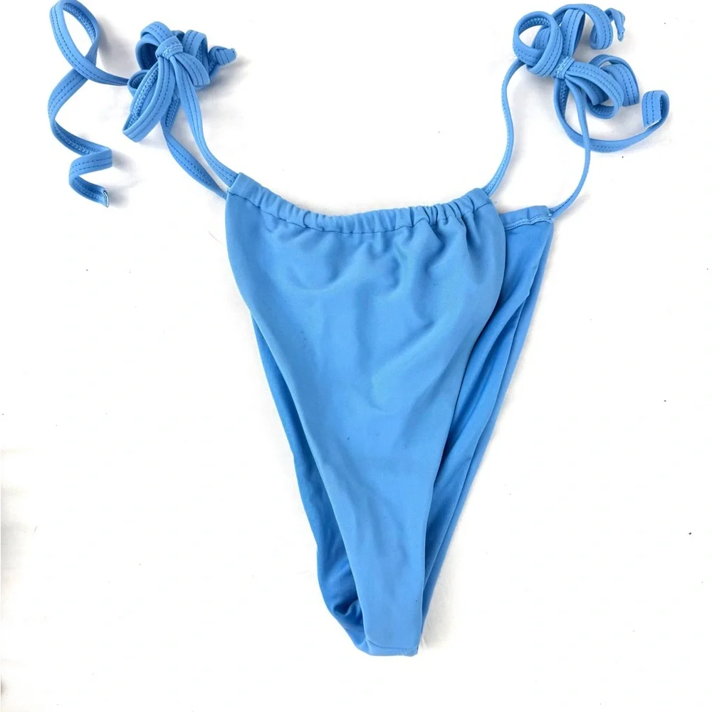 Fabletics Light Blue String Triangle Bikini Set - Picture 3 of 6
